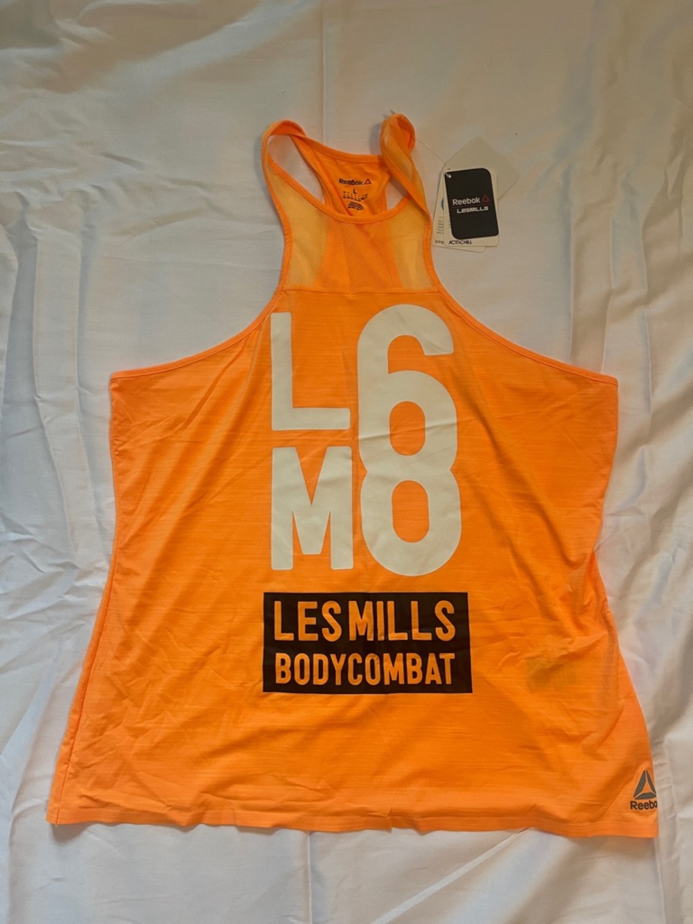 Reebok Neon Orange LES MILLS Bodycombat Tank Top